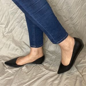 Nine West Black D’Orsay Flats Sz 9.5M